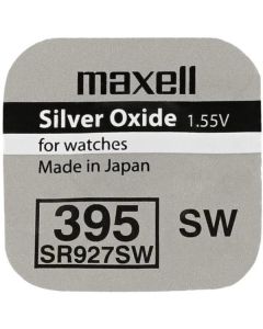 Бутонна батерия сребърна MAXELL SR927 SW -395-399-  AG7   1.55V