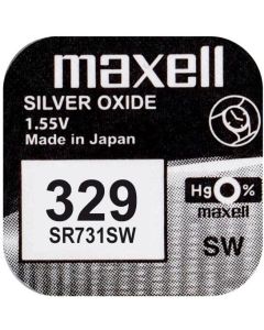 Бутонна батерия сребърна MAXELL SR731 SW - 329-, 1.55V