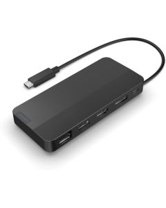 Lenovo USB-C Dual Display Travel Dock, 1х HDMI, 1х DP, 1х USB-A, 2х USB-C, Черен