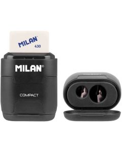 Milan Острилка Shadow Compact, двойна, с гума, черна