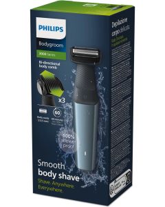 PHILIPS series 3000, Акумулаторна батерия, 3 приставки, Черен
