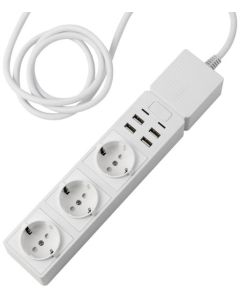 Смарт контакт Edimax SP-1123WT 3 гнезда за вътрешна употреба + 4x USB, WiFi