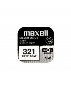 Бутонна батерия сребърна MAXELL SR616 SW -321- 1.55V