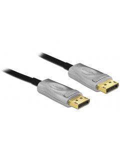 Оптичен кабел Delock, Активен, DisplayPort 1.4, 8K, 70 m, Черен