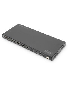 DIGITUS DS-55509, HDMI Matrix 4x2 видео превключвател, 4K@60Hz, 18 Gbps, ARC, Downscaler, черен