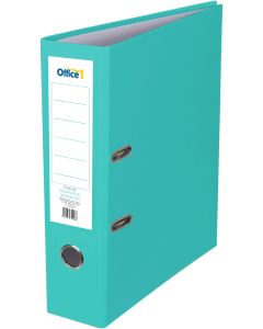 Office 1 Класьор, 8 cm, PP, без метален кант, аквамарин