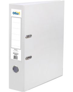 Office 1 Класьор, 8 cm, PP, с метален кант, бял
