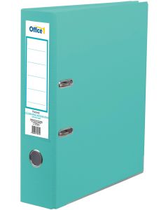 Office 1 Класьор, 8 cm, PP, с метален кант, аквамарин
