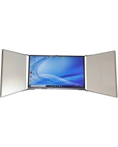 Top Office Бяла дъска, керамична, с 2 крила, за екран 55''