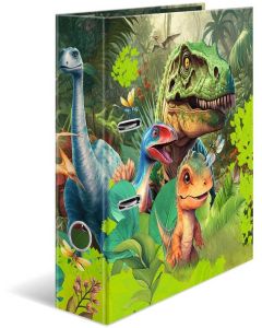 Herma Класьор Dino World, картонен, 7 cm, на динозаври