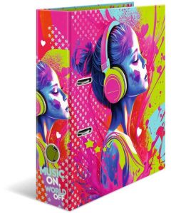 Herma Класьор Music Girl, картонен, 7 cm, музикално момиче
