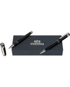 Festina Комплект ролер и химикалка Bold Classic, в кутия, черни