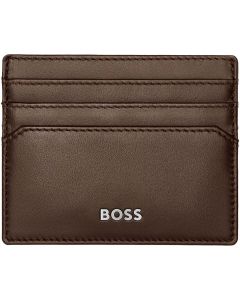 Hugo Boss Калъф за карти Classic Smooth, с 6 отделения, кафяв