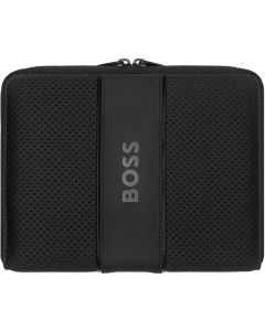 Hugo Boss Папка Arche, A5, с цип, Черен