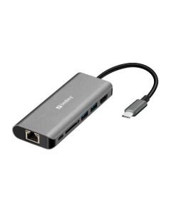 USB-C докинг станция HDMI+LAN+SD+USB 61W 