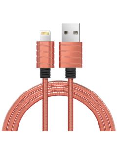 Сертифициран от MFI Lightning кабел за синхронизиране и зареждане от неръждаема стомана 