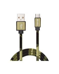Micro-USB камуфлажен кабел за синхронизиране и зареждане | 1м 