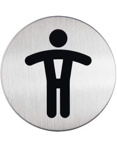 Durable Пиктограма - Мъжка тоалетна, алуминиева, диаметър 83 mm