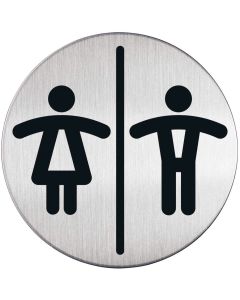 Durable Пиктограма - Дамска-Мъжка тоалетна, алуминиева, диаметър 83 mm