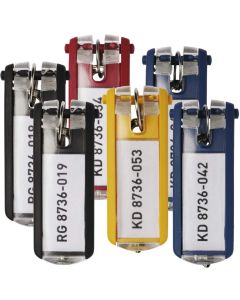 Durable Ключодържатели, резервни, с табелка, 6 броя, асорти