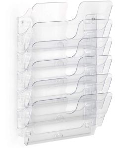 Durable Поставка за стена Flexiplus, хоризонтална, 6 x A4, прозрачна