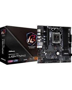ASRock B650M PG LIGHTING, AM5, 4x DDR5, 2500 Mb/s, HDMI, Type-C, Micro ATX
