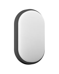 LED аплик-овал/плафон 15W 1100lm 4000K, Ra>80, IP54, черен - ORNO NEFRYT AD-OP-6147BLPM4