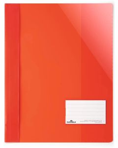Durable Папка, A4+, PP, с джоб за визитка, червена