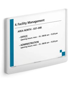 Durable Табела за врата Click Sign, A5, хоризонтална, графит