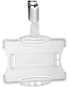 Durable Бадж ID, хоризонтален, пластмасов, за 1 карта, прозрачен, 10 броя