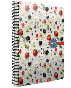 Gipta Тетрадка Berry, 17 х 24 cm, кремава хартия, широки редове, твърда корица, 120 бр