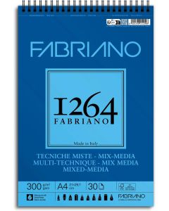 Fabriano Скицник, за смесени техники, А4, 300 g-m2, вълниста текстура, 30 листа