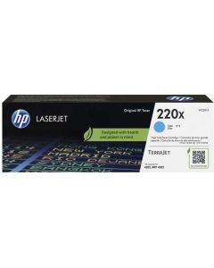 Оригинална тонер касета HP 220X, W2201X, LJ PRO 4202-4302, 5500 страници-5%, Cyan