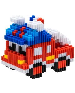 Deli Конструктор-кола Genius, 400 части, червена