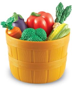 Learning Resources Комплект зеленчуци, в кошница, пластмасови