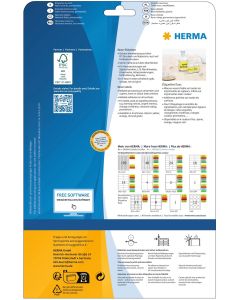 Herma Самозалепващи се етикети, A4, 210 х 297 mm, оранжеви, 20 листа