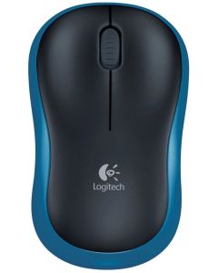 МИШКА LOGITECH M185 - Wireless - Черна/Синя - PN 910-002236