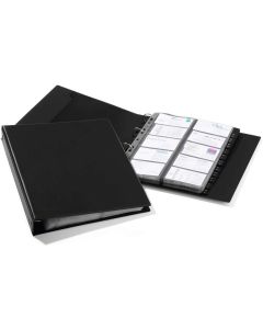 Durable Визитник Visifix, с рингове, за 400 визитки, черен