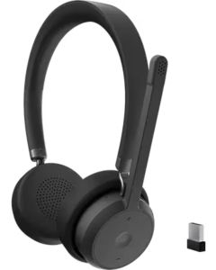 Lenovo Wireless VoIP Headset, Bluetooth 5.3, 640 mAh, Бутон TEAMS, 20 kHz, 40 мм, Черен