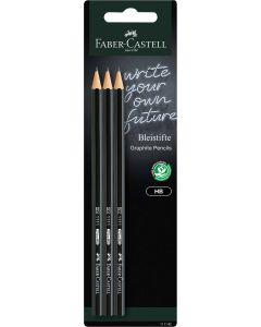 Faber-Castell Молив 1111, чернографитен, HB, 3 броя в блистер