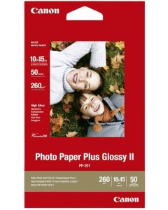 Canon Фото хартия Plus Glossy PP-201, 260 g-m2, 10 х 15 cm, 50 листа