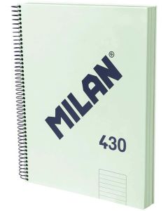 Milan Тетрадка 1918, А4, широки редове, твърда корица, със спирала, 120 бр.