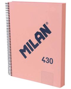 Milan Тетрадка 1918, А4, малки квадратчета, твърда корица, със спирала, 120 бр.
