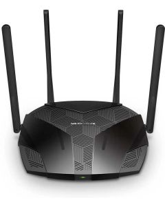 Рутер Mercusys MR80X, безжичен, Wi-Fi 6, честота 2.4-5 GHz, WPA3