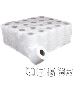 Тоалетна хартия, трипластова, целулозна, 100 g, 24 броя