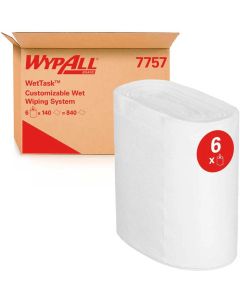 Kimberly-Clark Кърпи за почистване Kimtech Wettask DS Wipers 7757, 140 къса, бели