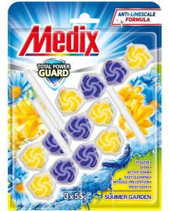 Ароматизатор за тоалетна Medix Summer Garden, 55 g, 3 броя