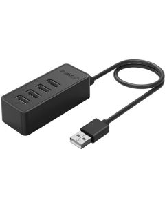 Orico хъб USB2.0 HUB 4 port - USB-Micro USB input, Black - W5P-U2-030-BK-EP