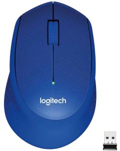 LOGITECH M330 Silent plus Wireless, 1000 dpi - Синя