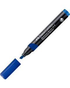 Faber-Castell Перманентен маркер 54E, скосен, син